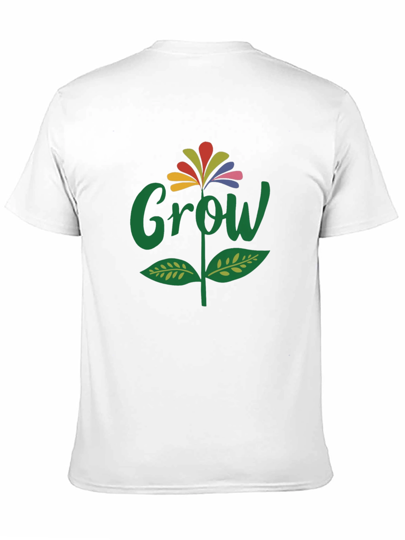 Grow Flower Graphic T-Shirt - Black
