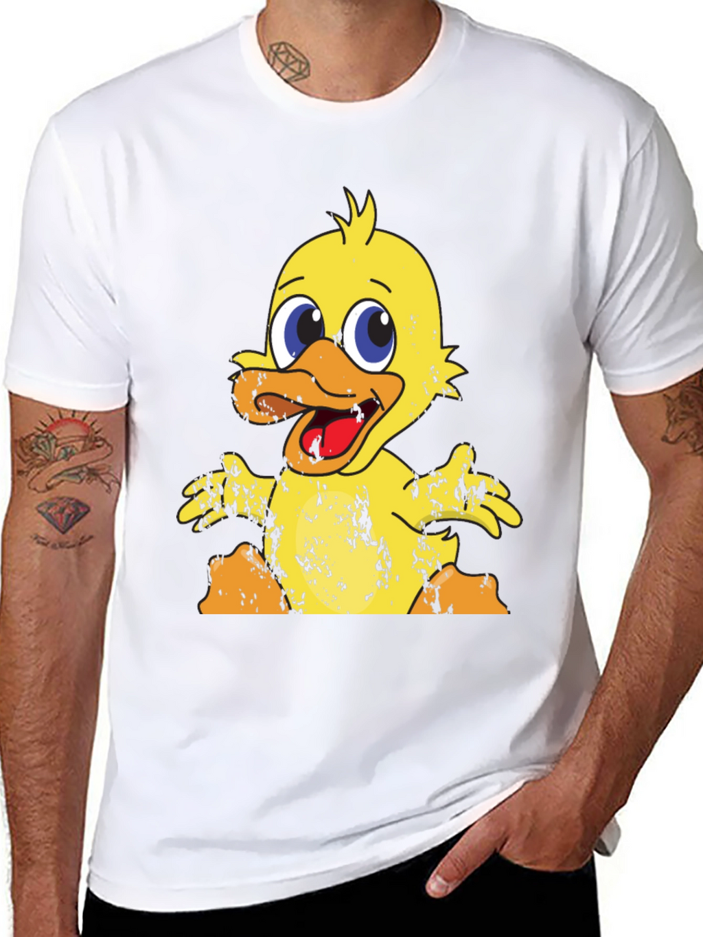Cute Cartoon Duck Graphic Tee