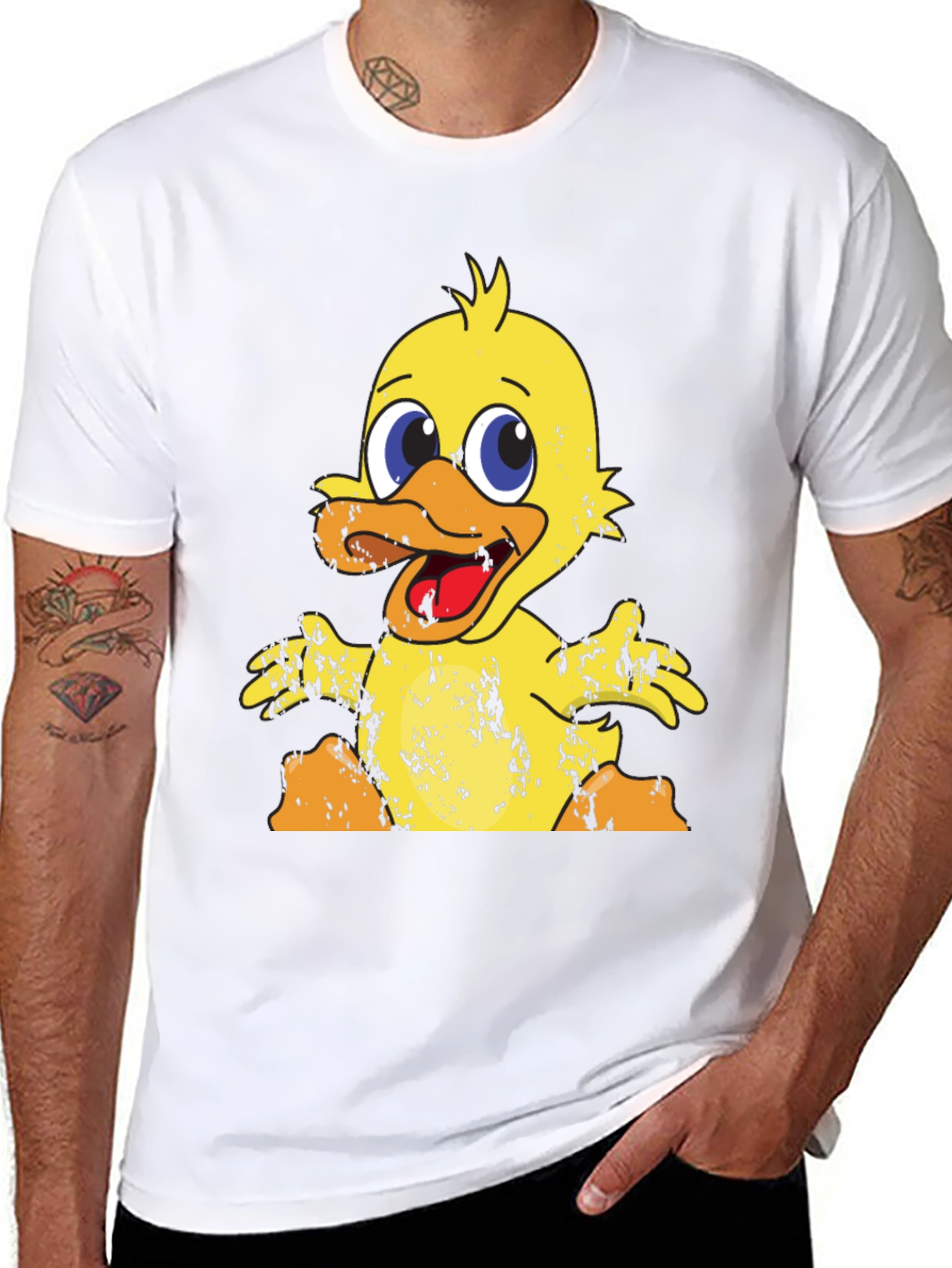 Cute Cartoon Duck Graphic Tee
