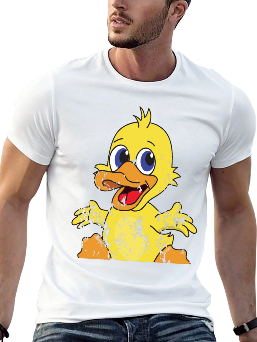 Cute Cartoon Duck Graphic Tee