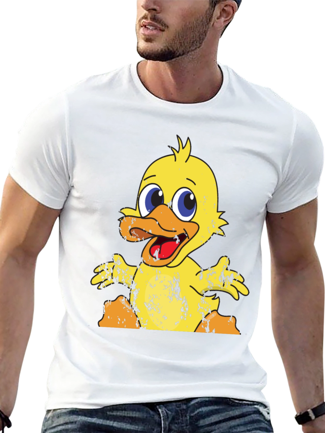 Cute Cartoon Duck Graphic Tee