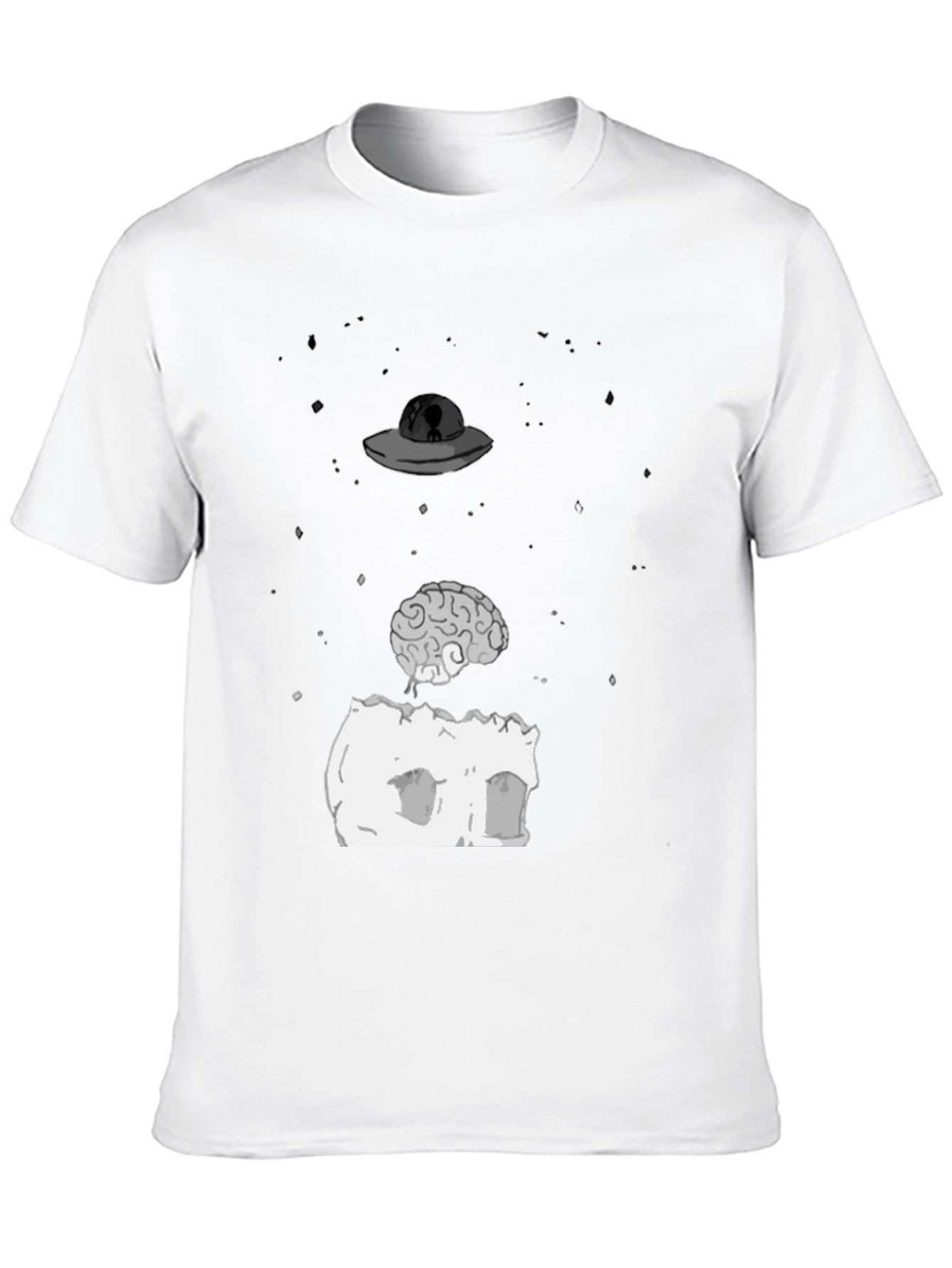 UFO Brain T-Shirt - Funny Alien Abduction Tee