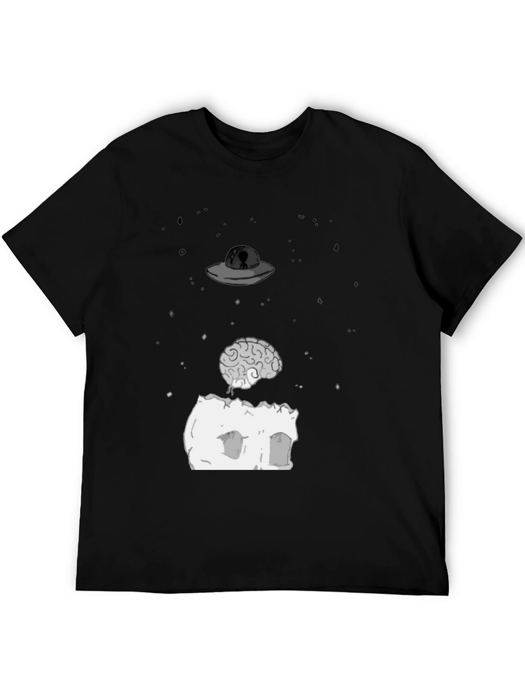 UFO Brain T-Shirt - Funny Alien Abduction Tee