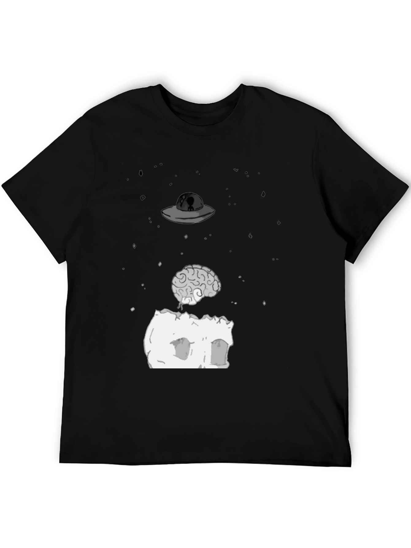 UFO Brain T-Shirt - Funny Alien Abduction Tee