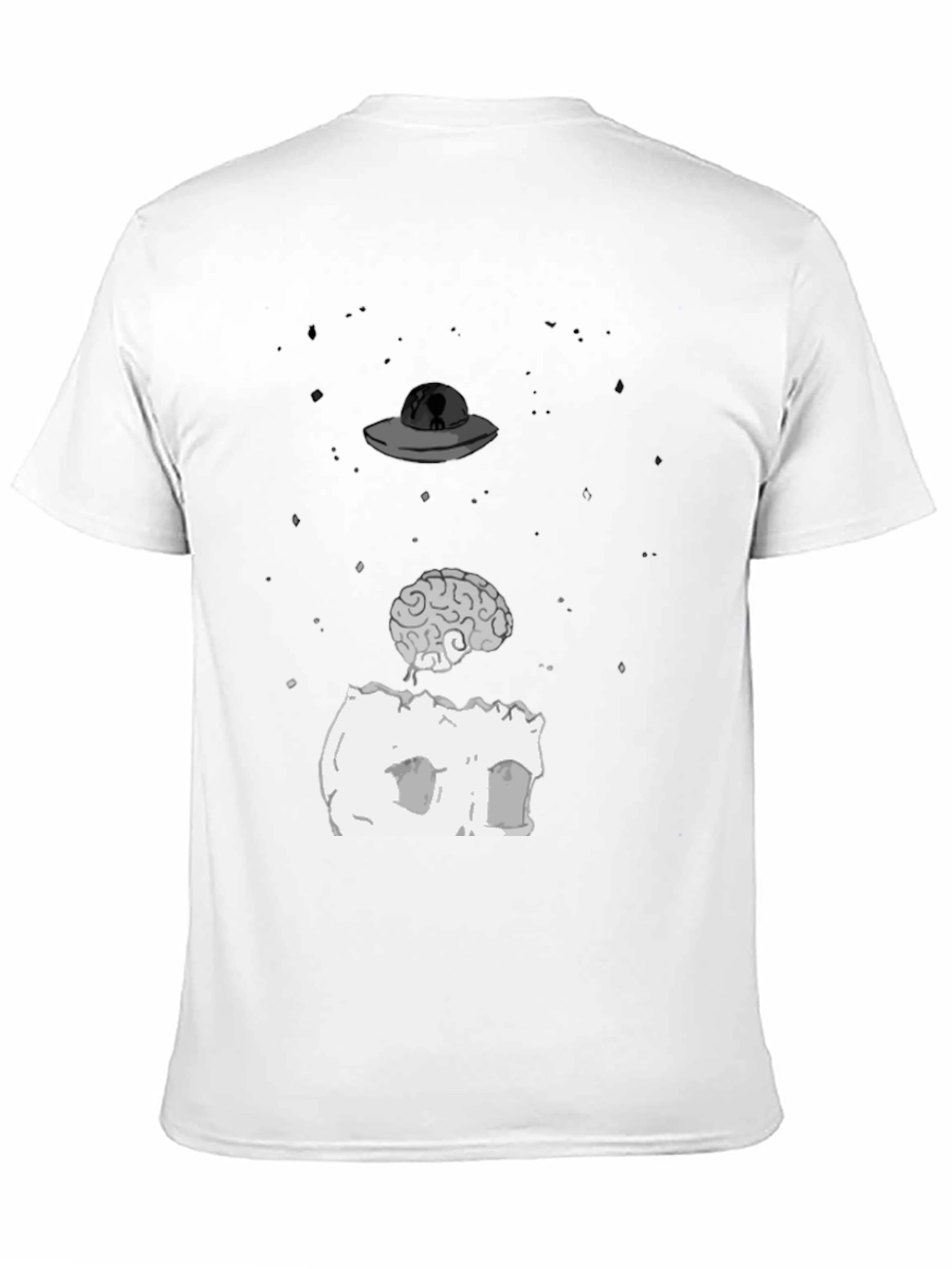 UFO Brain T-Shirt - Funny Alien Abduction Tee