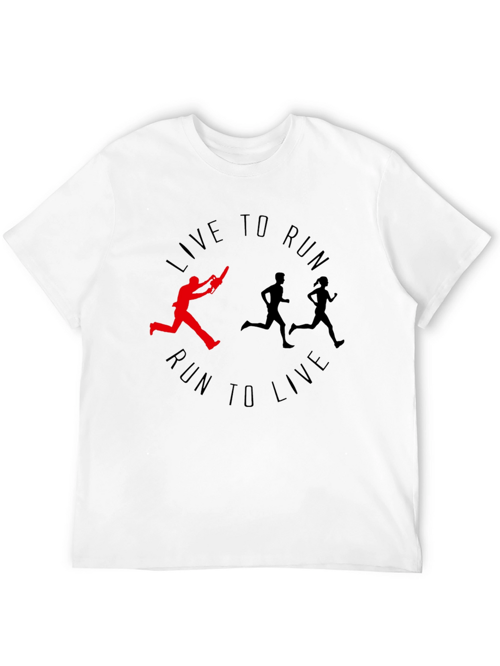 Live to Run Tee: Chainsaw Runner Graphic Print