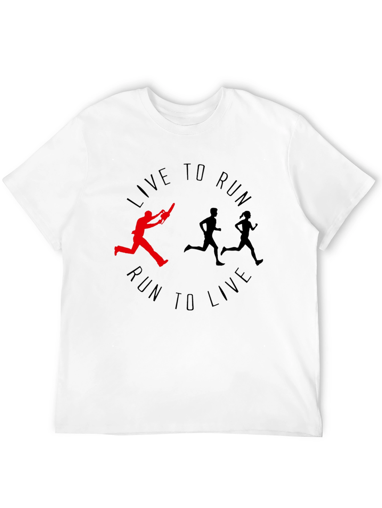 Live to Run Tee: Chainsaw Runner Graphic Print