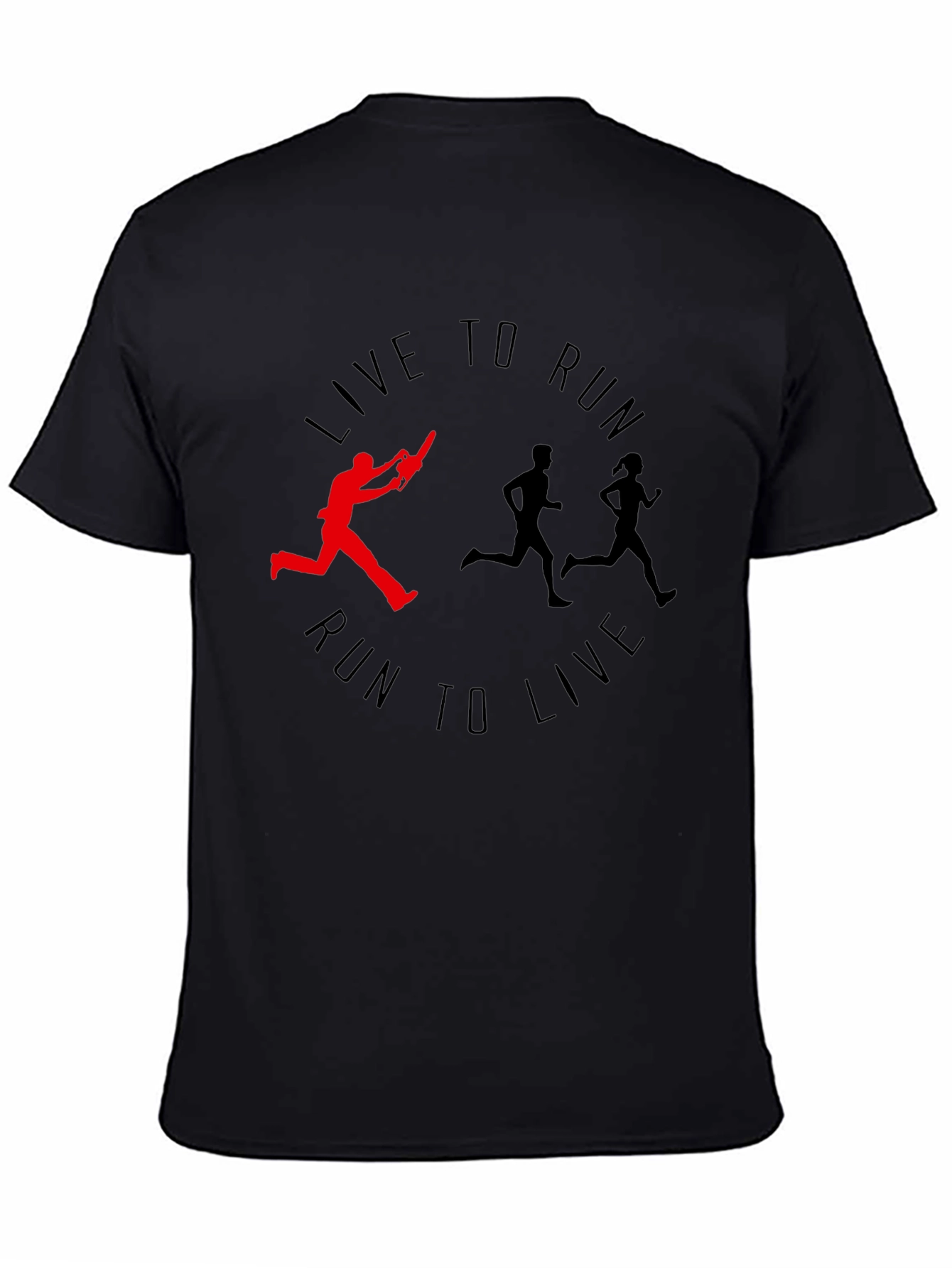 Live to Run Tee: Chainsaw Runner Graphic Print