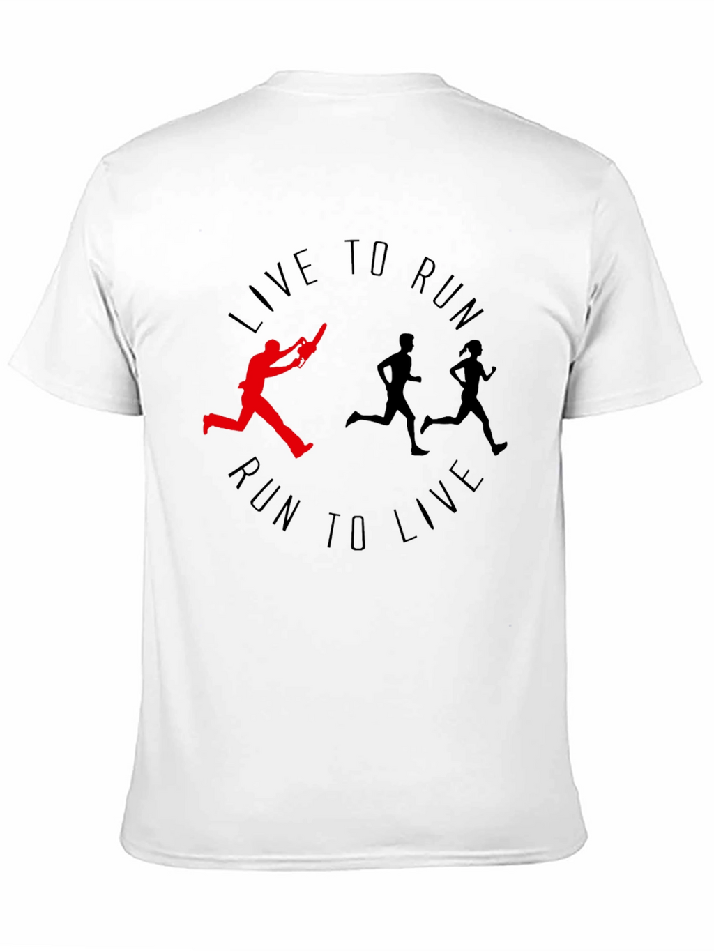 Live to Run Tee: Chainsaw Runner Graphic Print