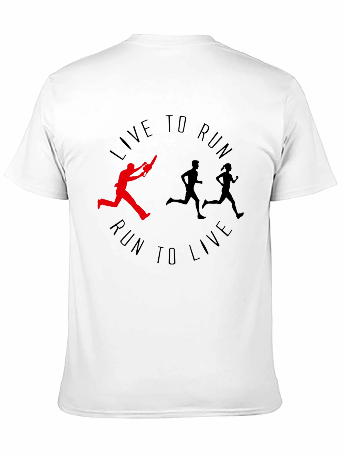 Live to Run Tee: Chainsaw Runner Graphic Print