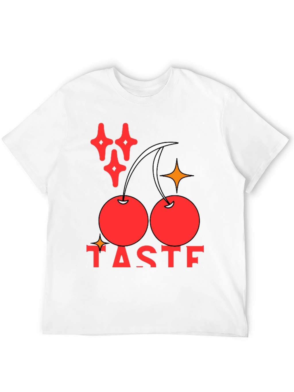 Taste Cherry Graphic Black T-Shirt