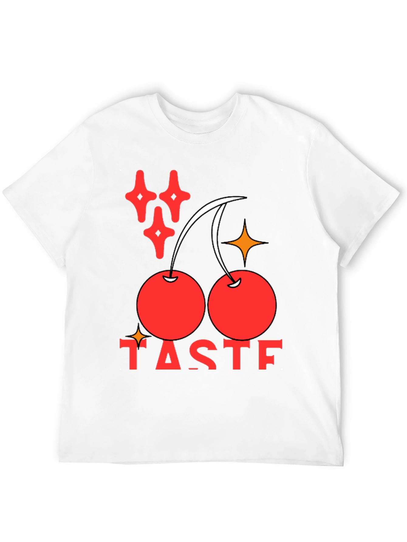 Taste Cherry Graphic Black T-Shirt