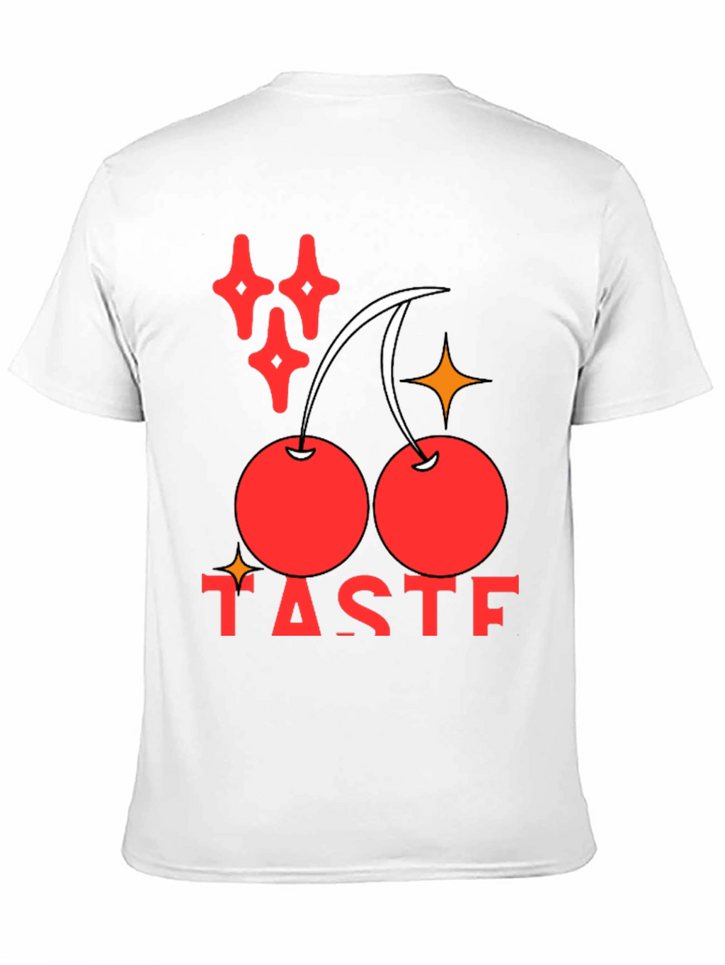 Taste Cherry Graphic Black T-Shirt