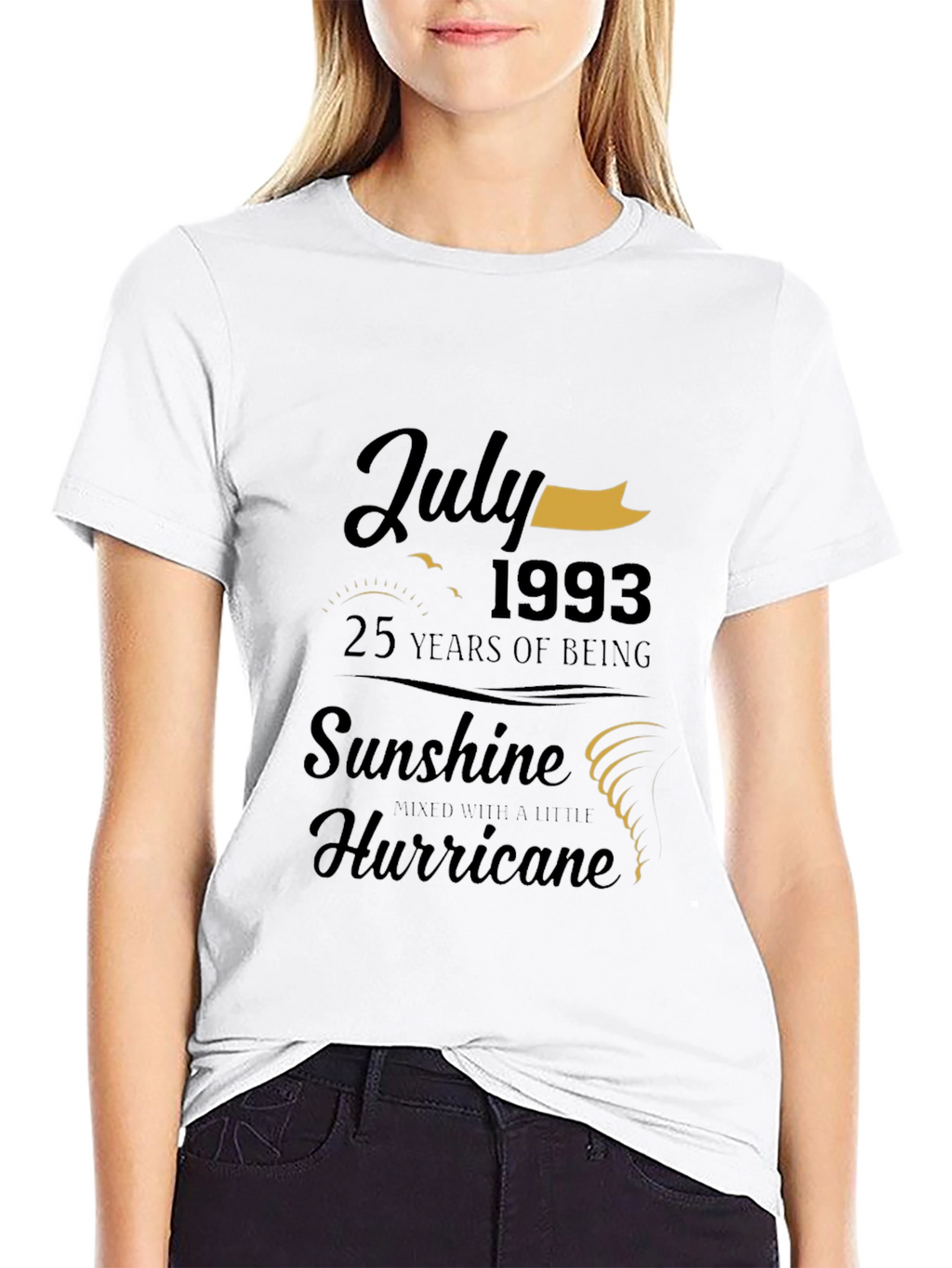 July 1993 Birthday T-Shirt: Sunshine & Hurricane