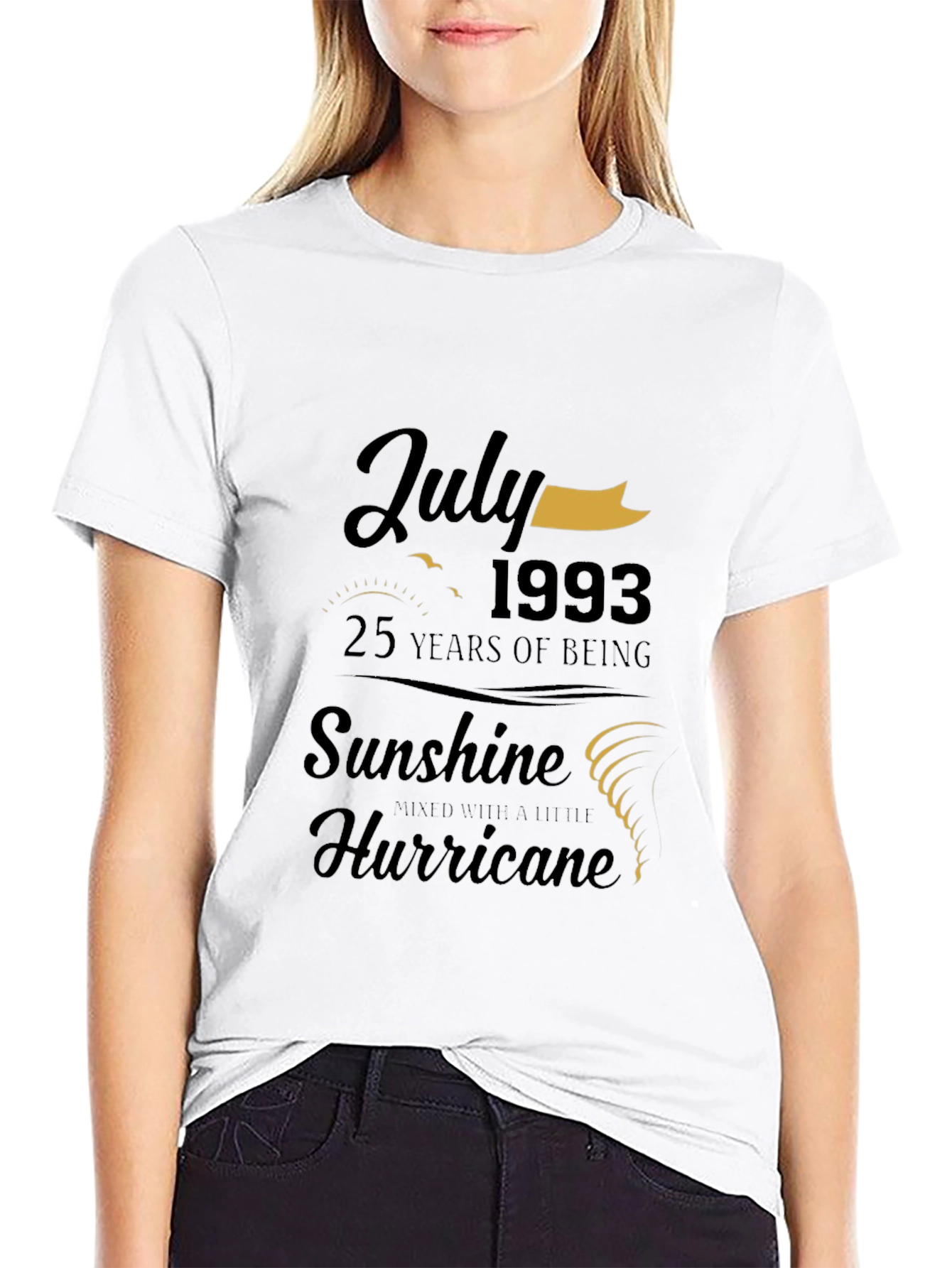 July 1993 Birthday T-Shirt: Sunshine & Hurricane