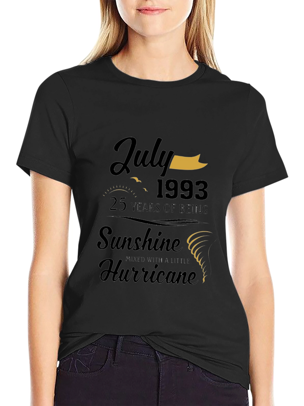 July 1993 Birthday T-Shirt: Sunshine & Hurricane
