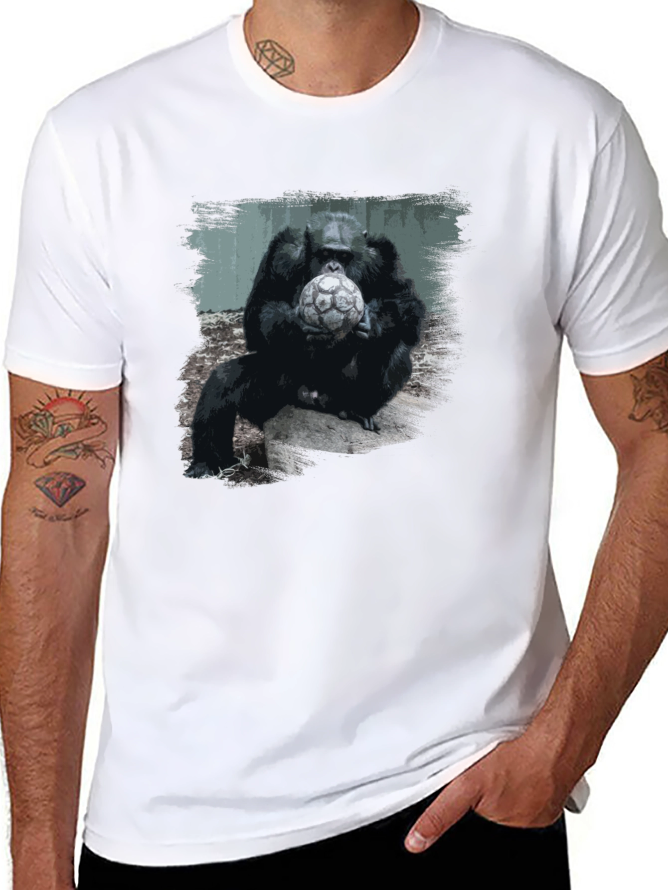 Gorilla Soccer T-Shirt - Unique Graphic Tee