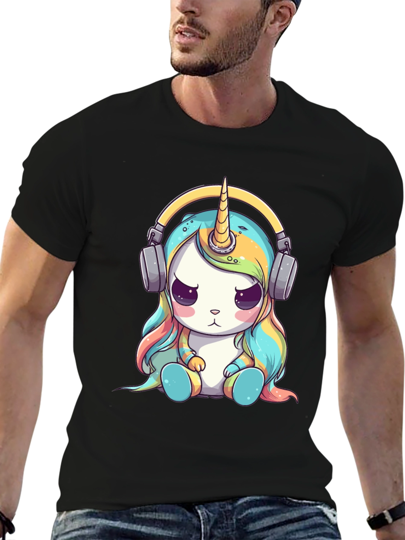 Unicorn Headphone Graphic Tee