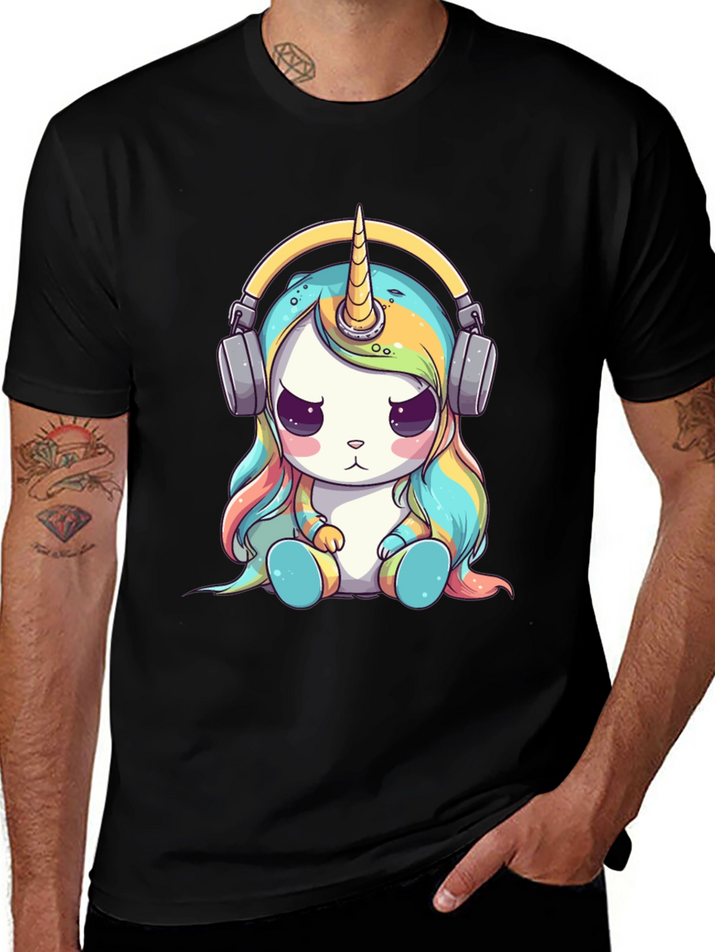 Unicorn Headphone Graphic Tee