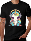Unicorn Headphone Graphic Tee