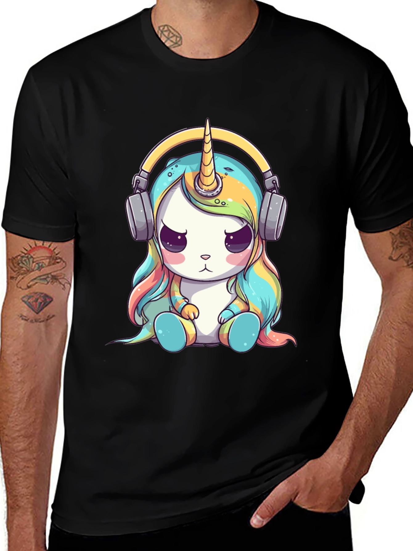 Unicorn Headphone Graphic Tee