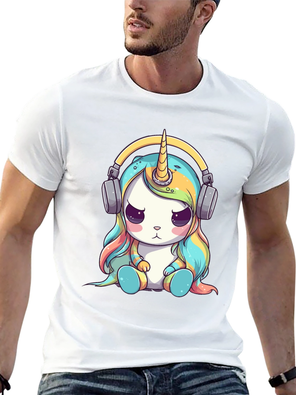 Unicorn Headphone Graphic Tee