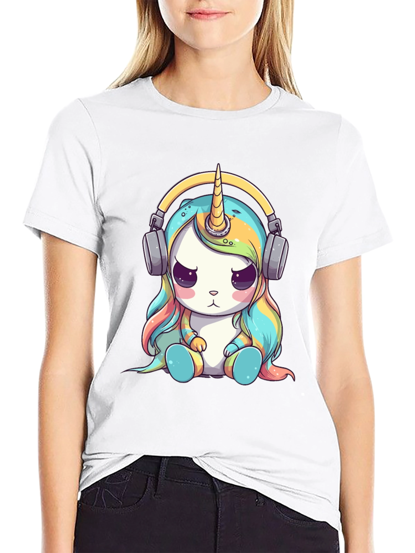 Unicorn Headphone Graphic Tee