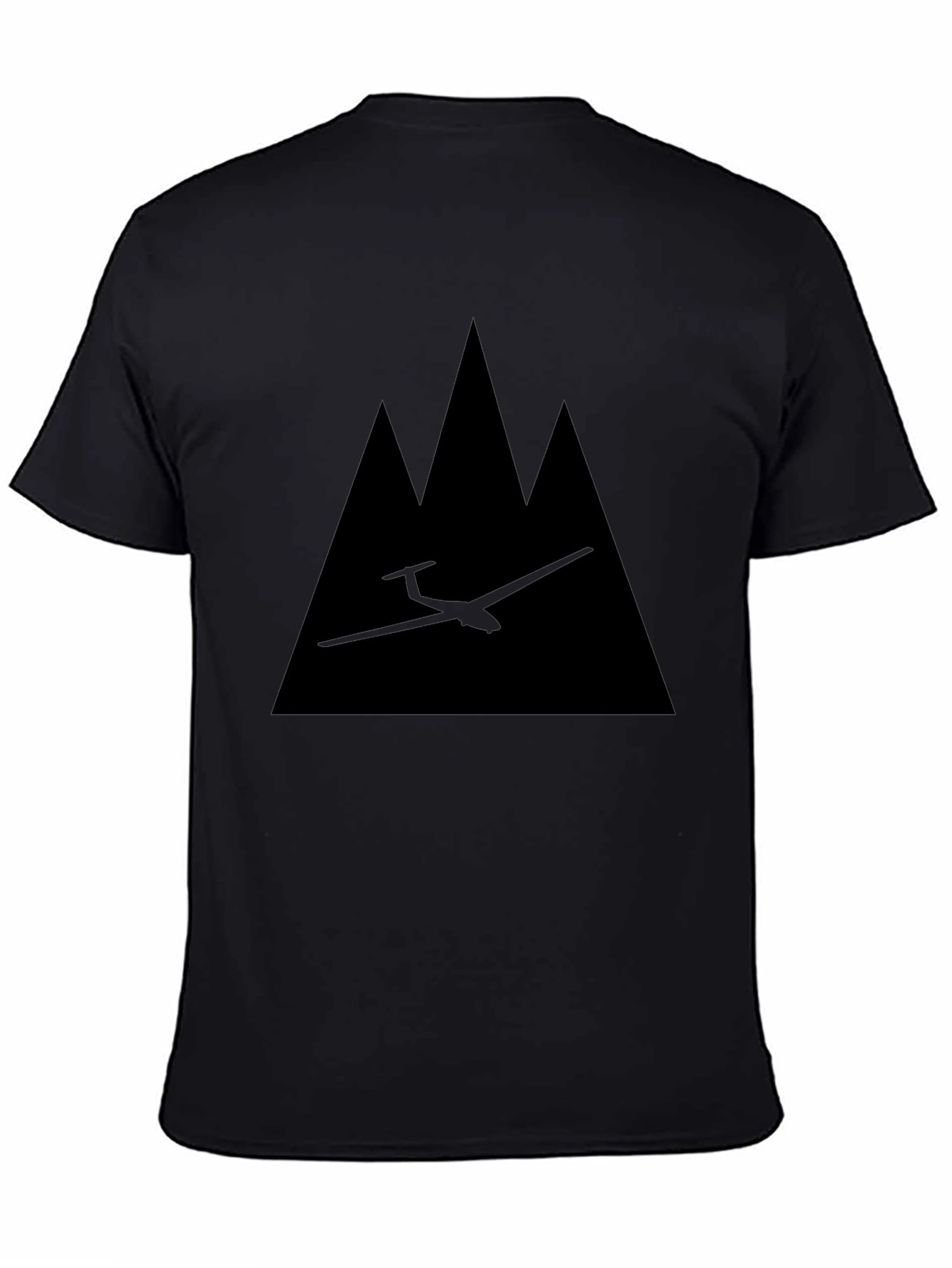 Glider & Mountains Graphic Tee - Black