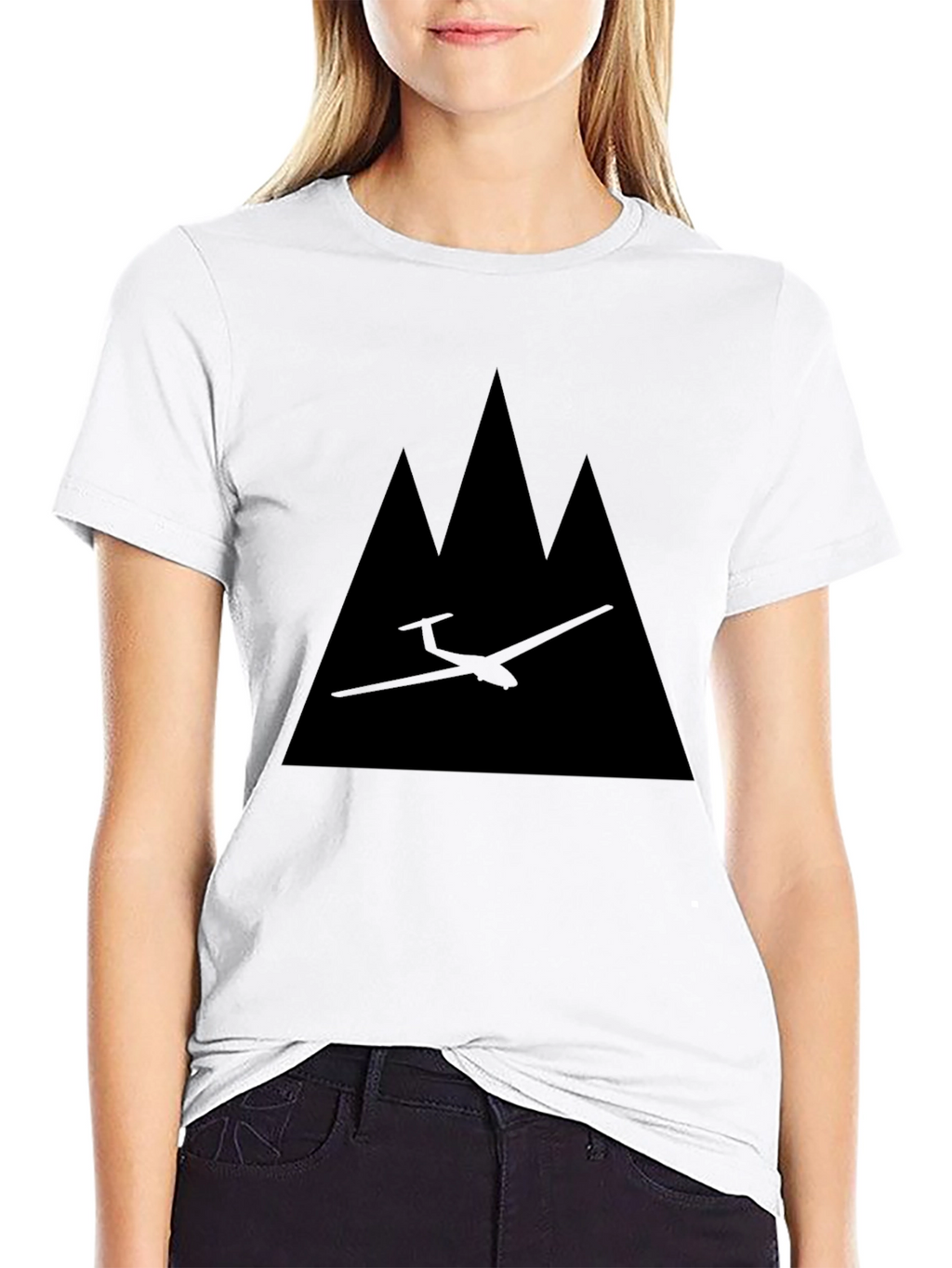 Glider & Mountains Graphic Tee - Black