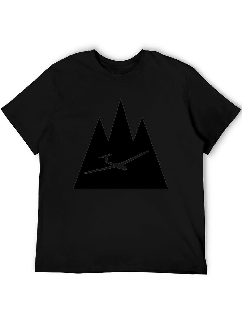 Glider & Mountains Graphic Tee - Black