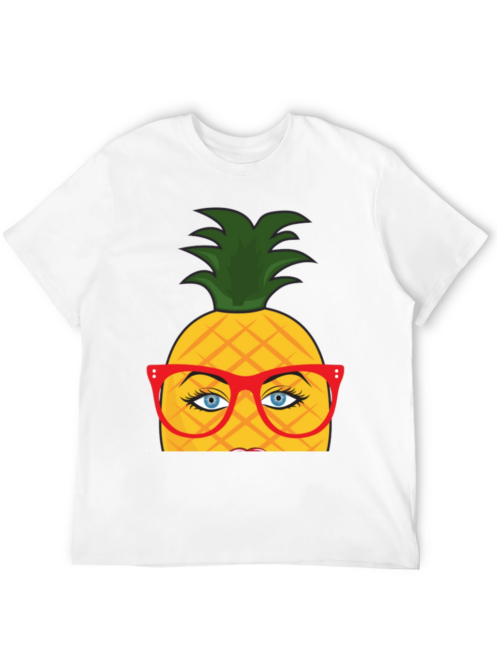 Funny Pineapple with Glasses Graphic T-Shirt