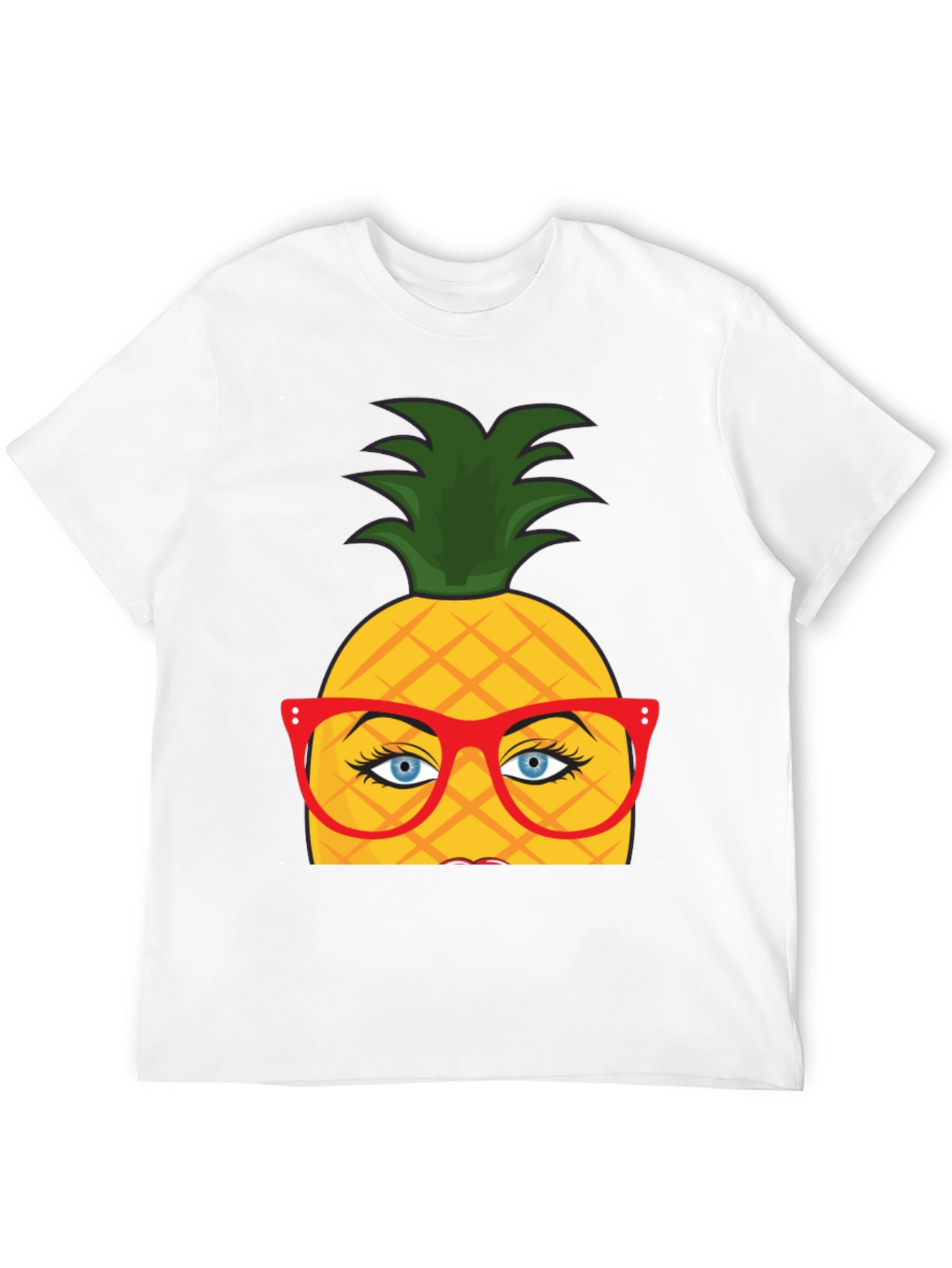 Funny Pineapple with Glasses Graphic T-Shirt