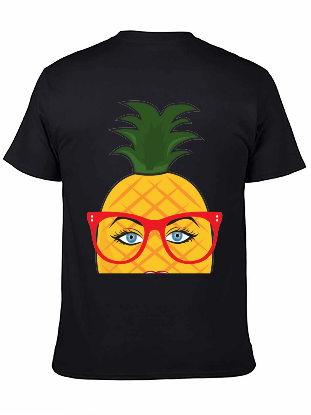Funny Pineapple with Glasses Graphic T-Shirt