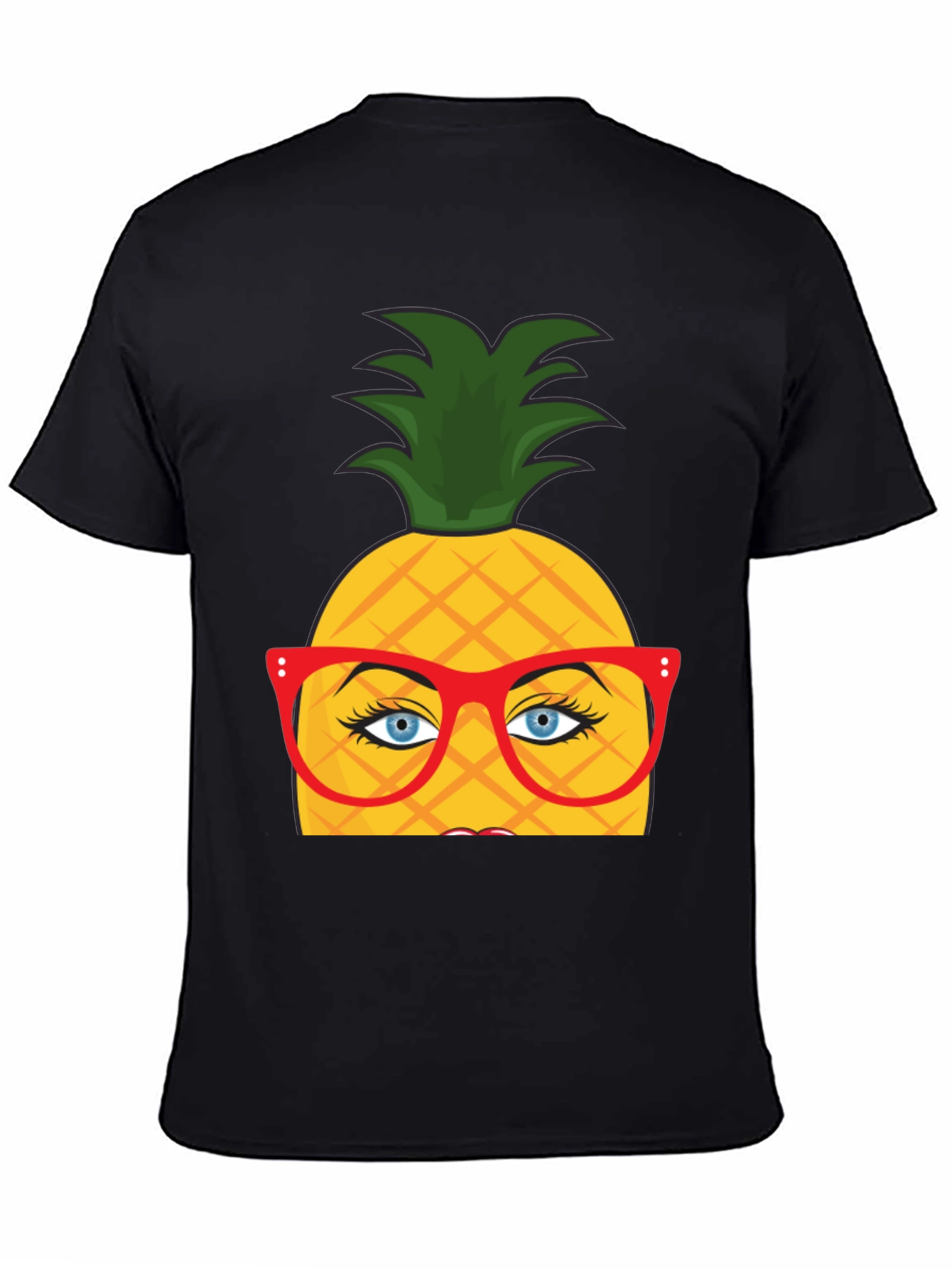 Funny Pineapple with Glasses Graphic T-Shirt