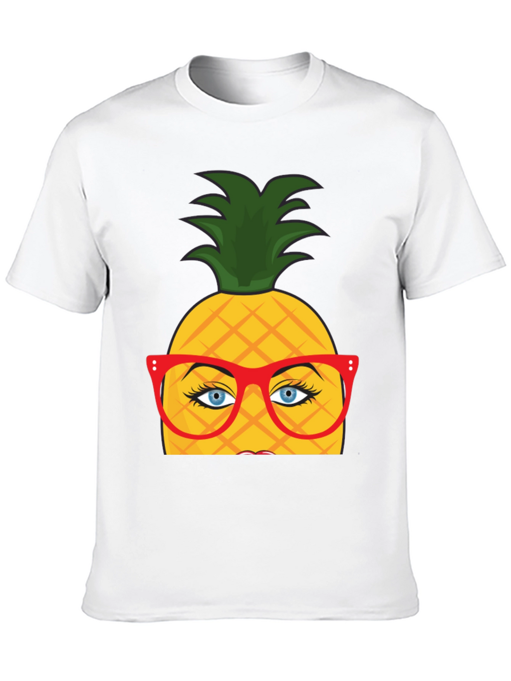 Funny Pineapple with Glasses Graphic T-Shirt