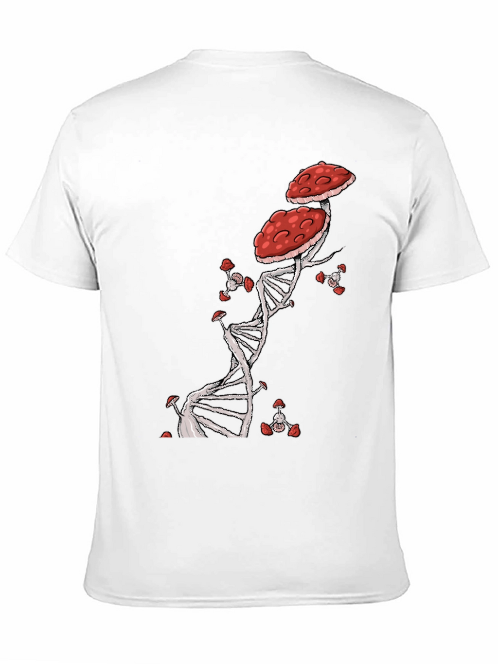 Mushroom DNA T-Shirt - Nature & Science Fusion