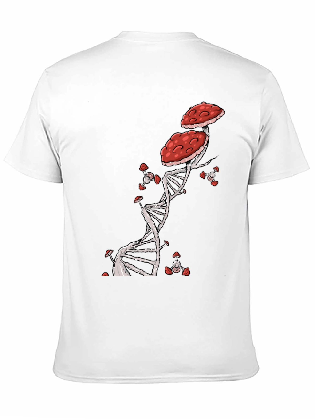 Mushroom DNA T-Shirt - Nature & Science Fusion