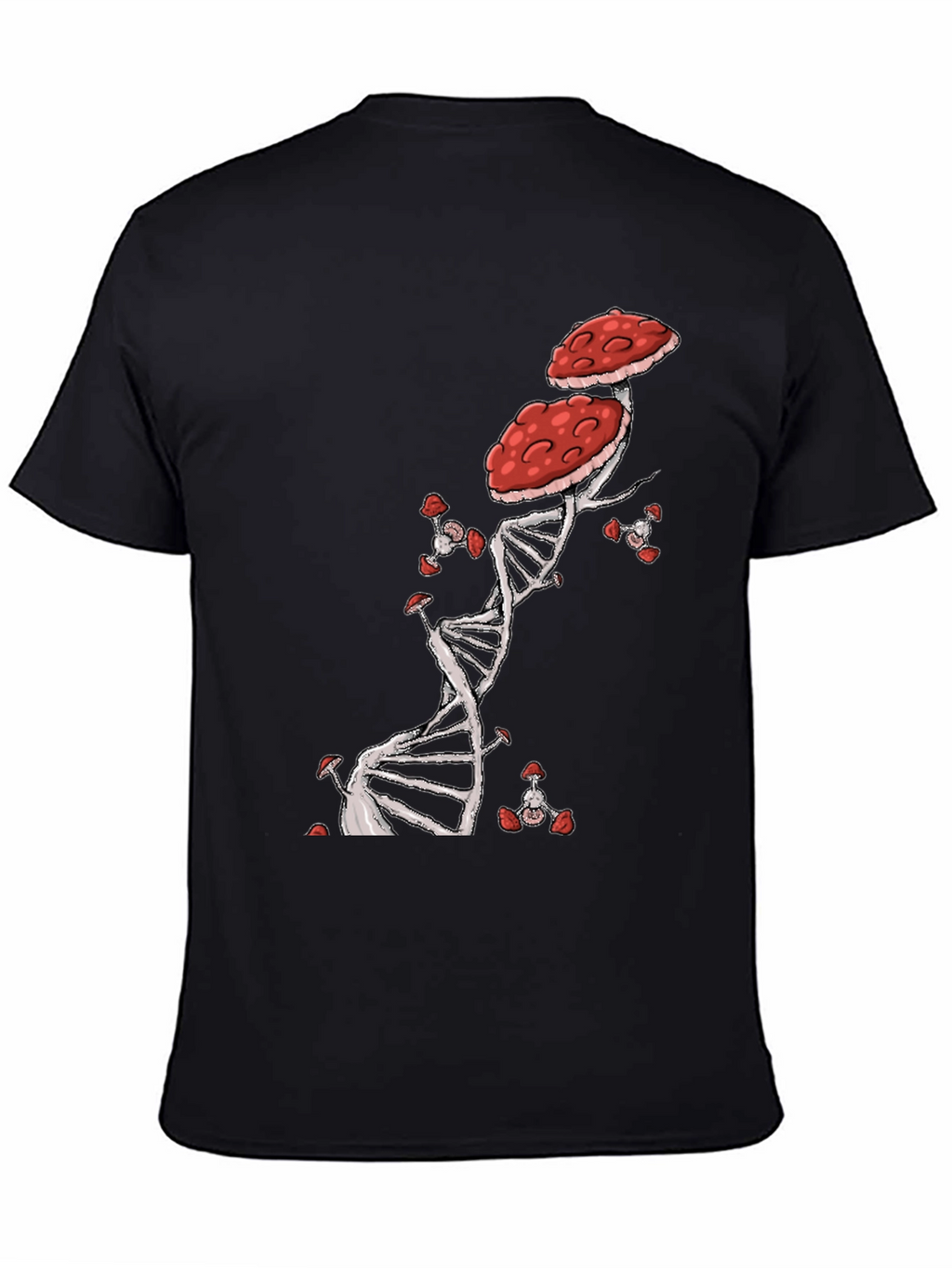 Mushroom DNA T-Shirt - Nature & Science Fusion