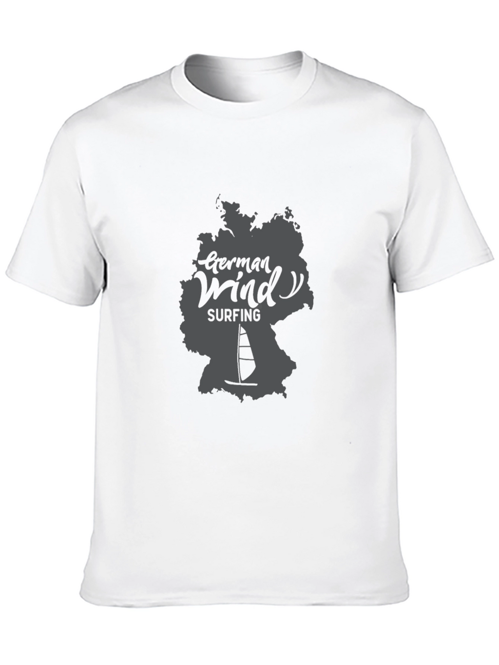 German Wind Surfing Black T-Shirt
