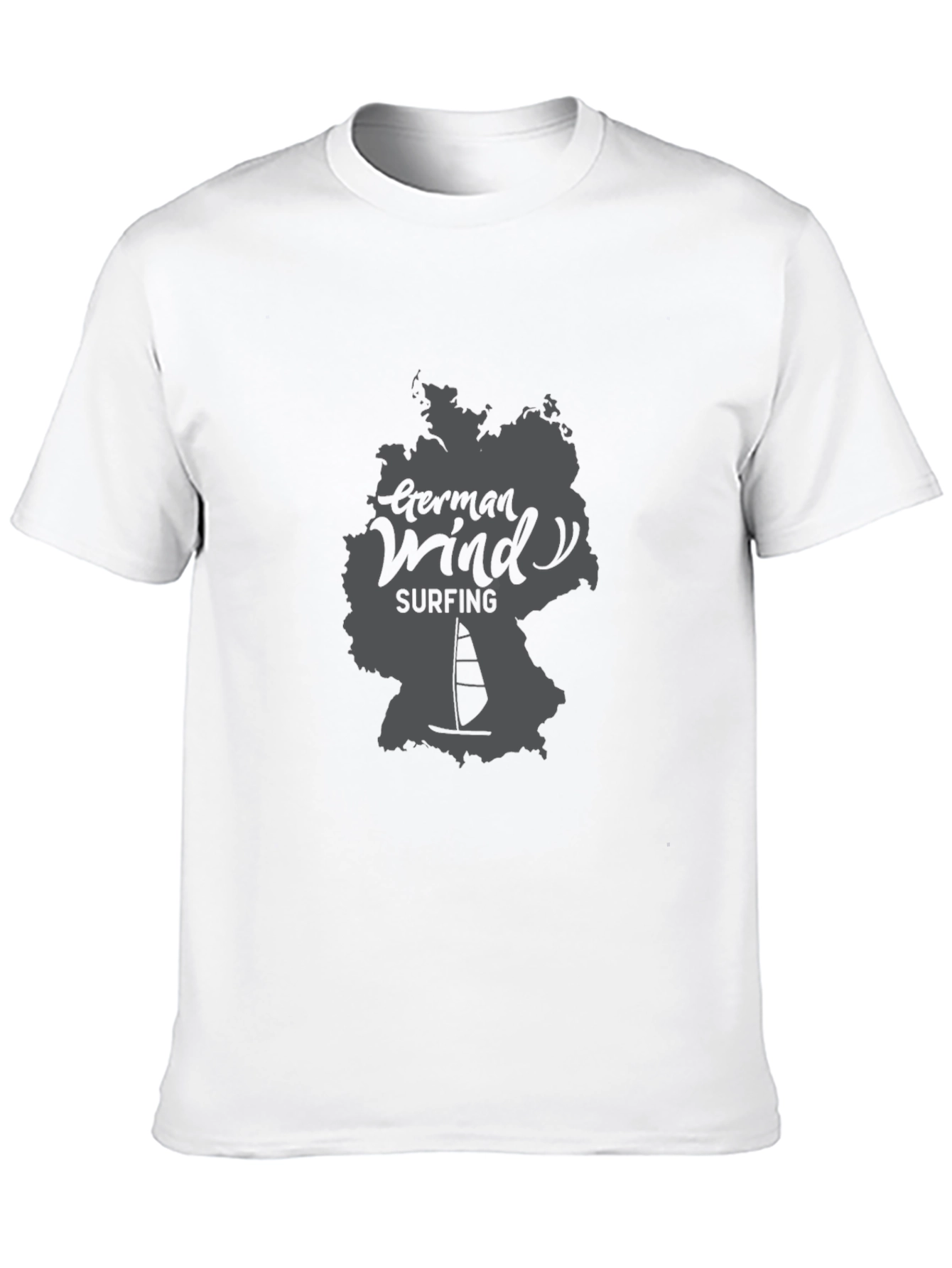 German Wind Surfing Black T-Shirt
