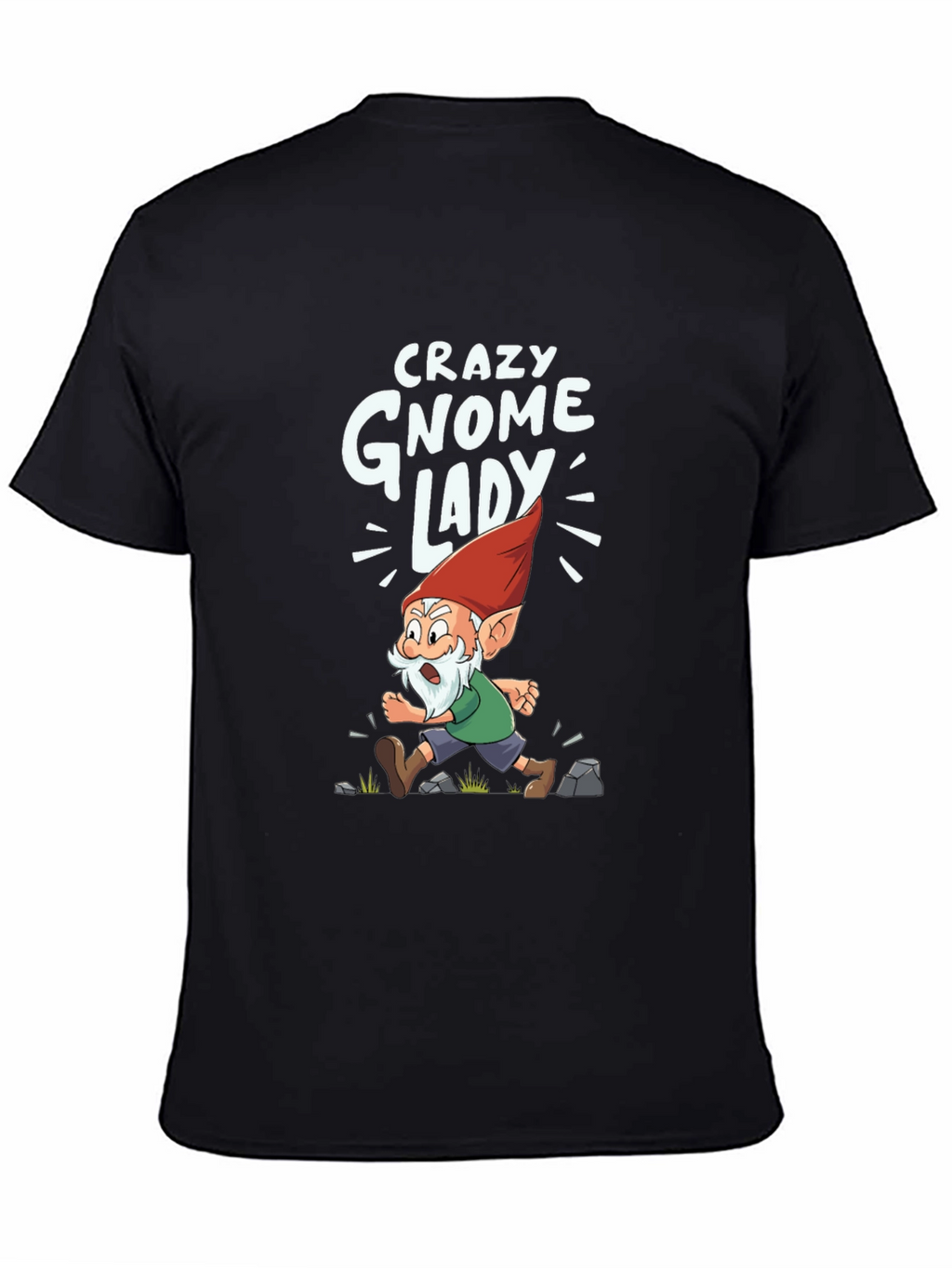 Crazy Gnome Lady Graphic Tee