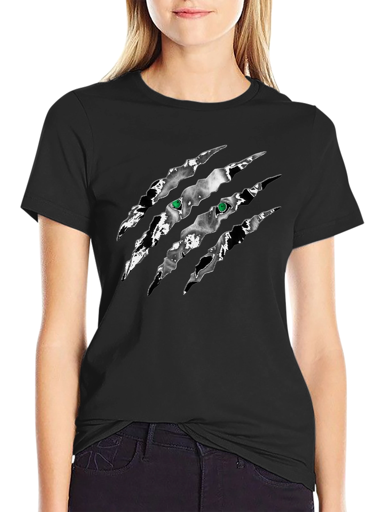 Claw Scratch Graphic T-Shirt - Black