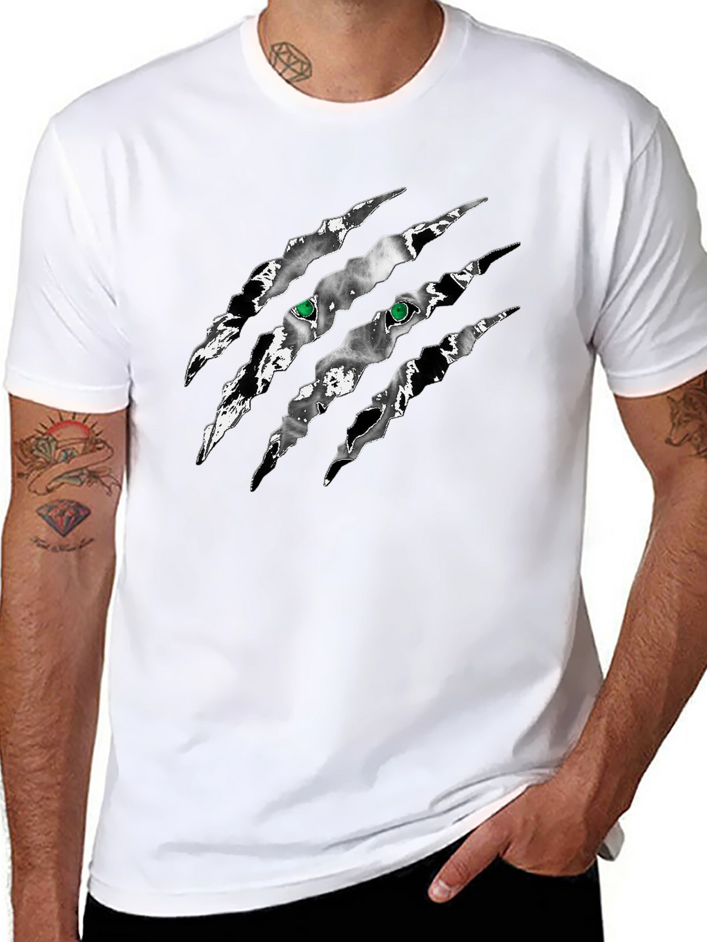 Claw Scratch Graphic T-Shirt - Black