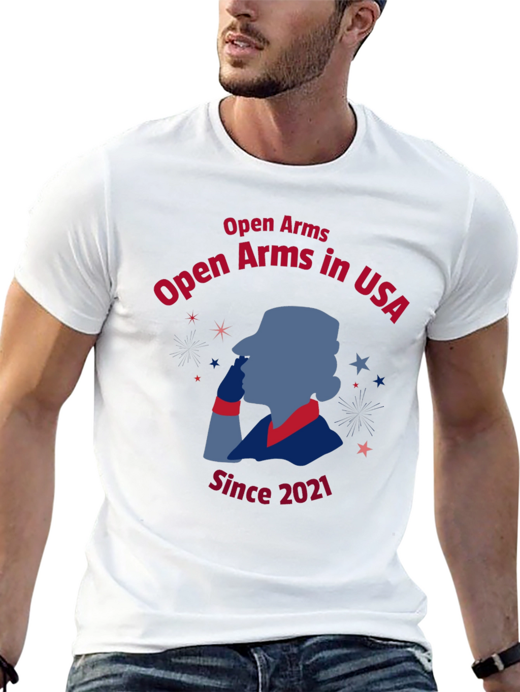 Open Arms in USA Graphic T-Shirt