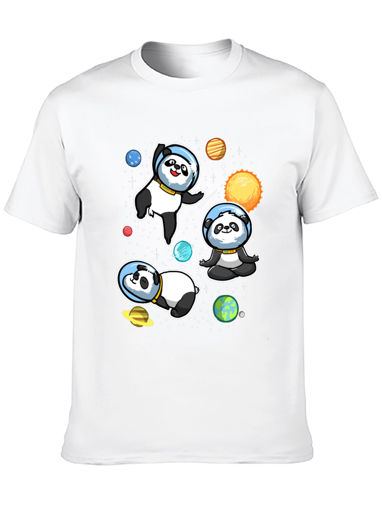 Space Panda T-Shirt - Galaxy Cute Astronaut Design