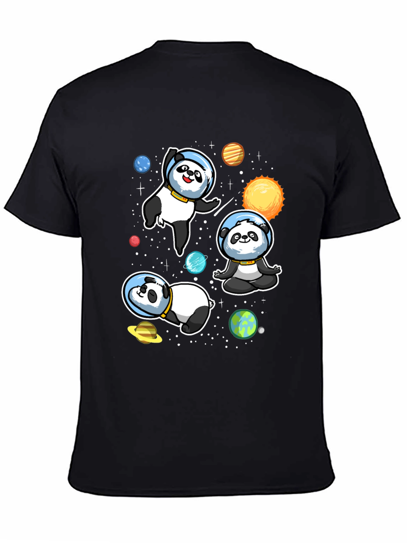 Space Panda T-Shirt - Galaxy Cute Astronaut Design