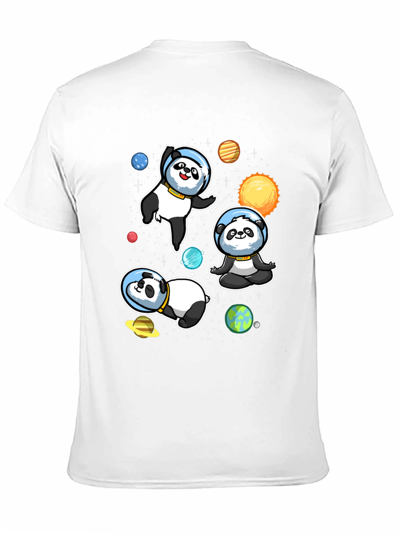 Space Panda T-Shirt - Galaxy Cute Astronaut Design