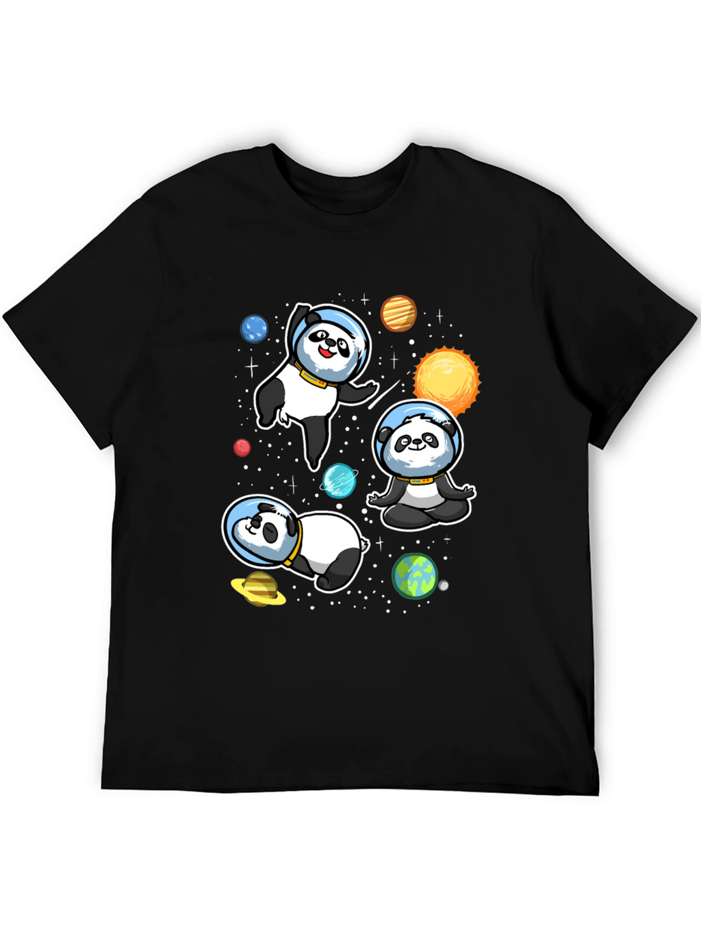 Space Panda T-Shirt - Galaxy Cute Astronaut Design