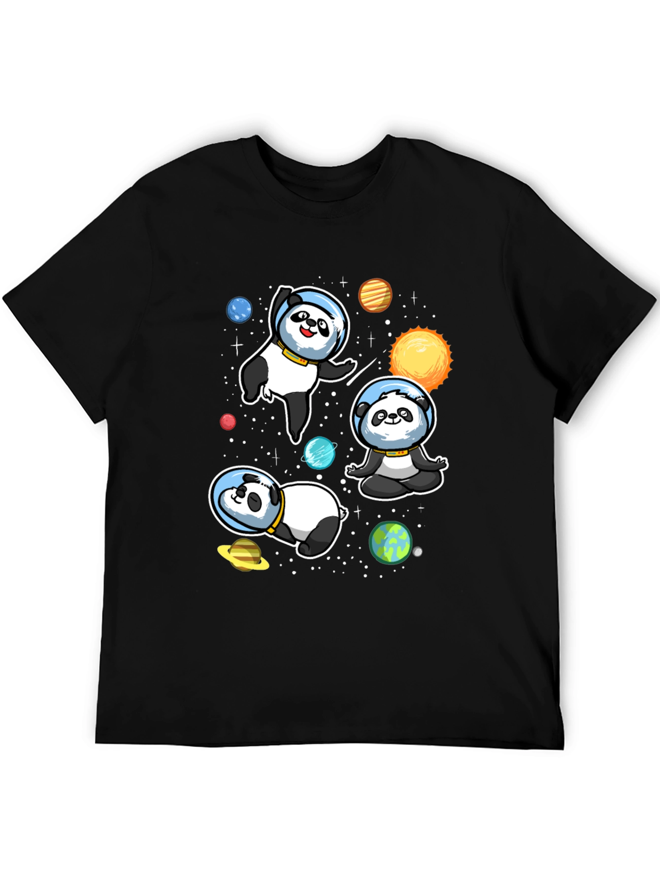 Space Panda T-Shirt - Galaxy Cute Astronaut Design