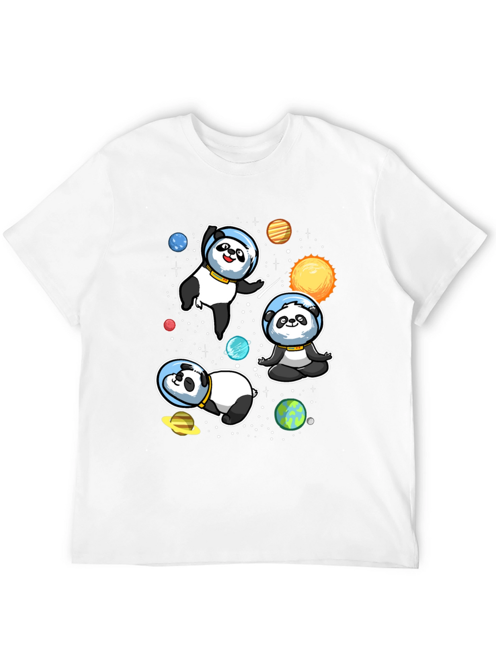 Space Panda T-Shirt - Galaxy Cute Astronaut Design